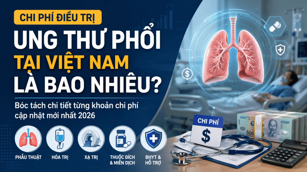 Chi phí điều trị ung thư phổi 2026 hết bao nhiêu tiền